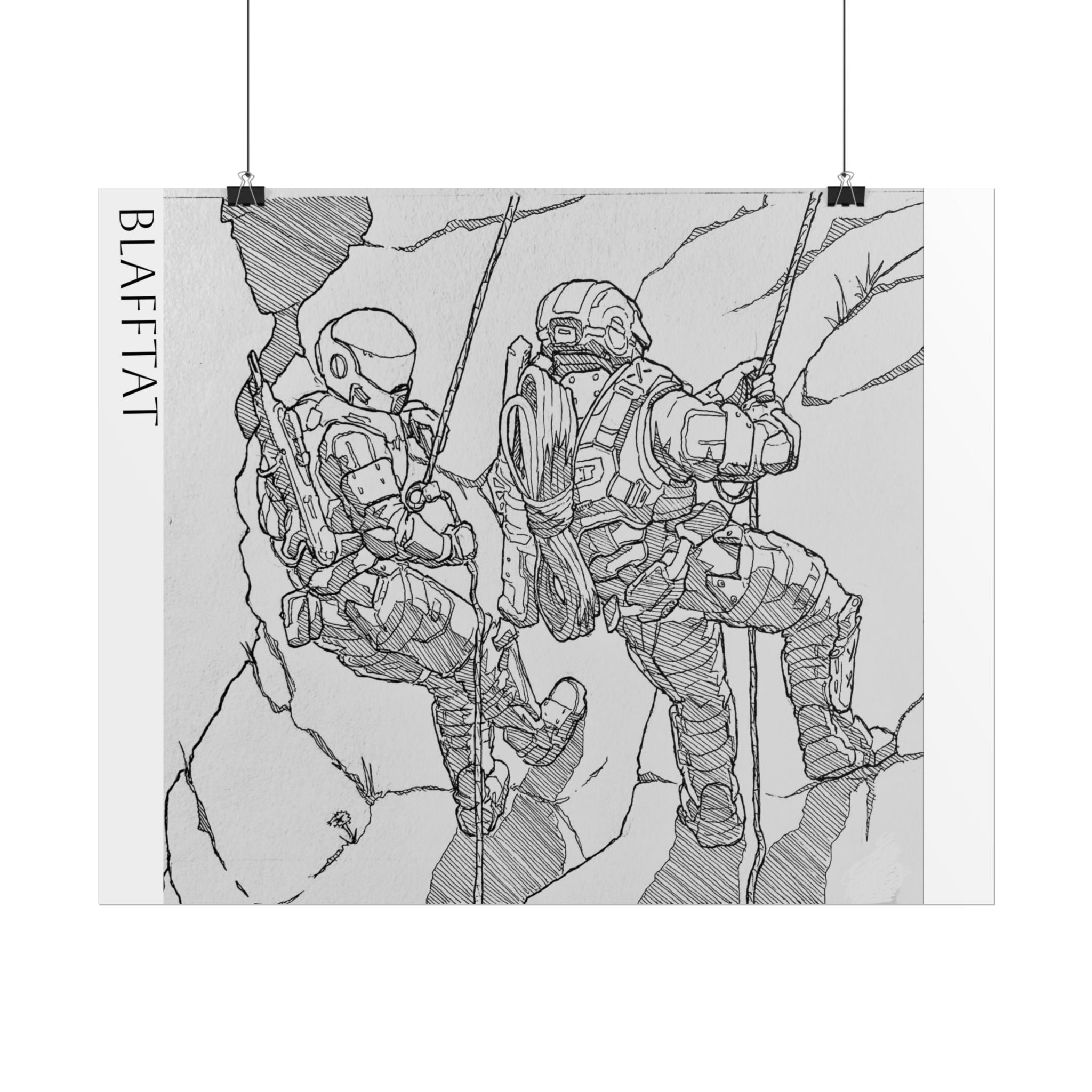 Halo Rappeling Spartans Print