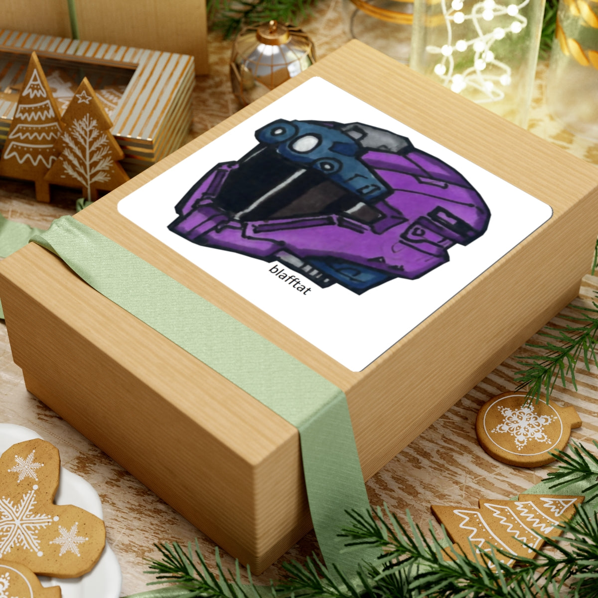 Halo Purple Operator Helmet Sticker