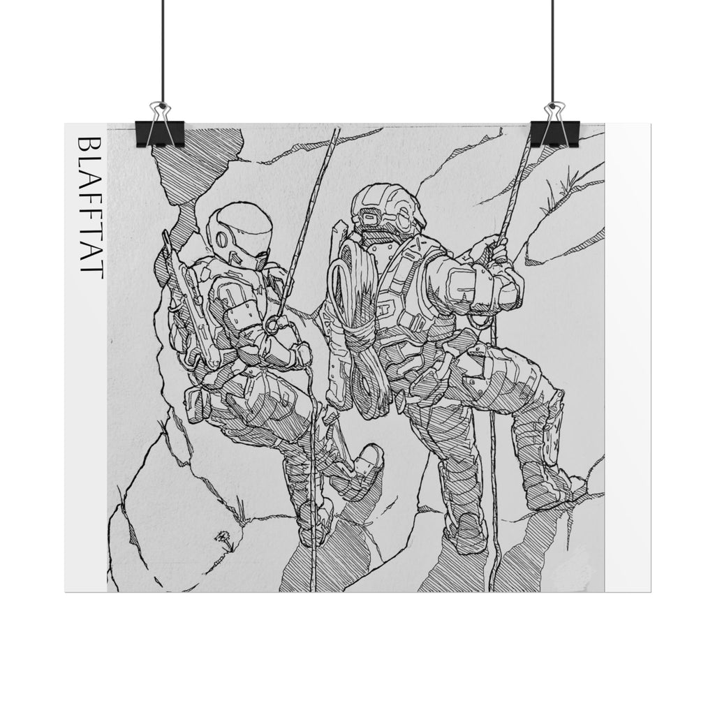 Halo Rappeling Spartans Print