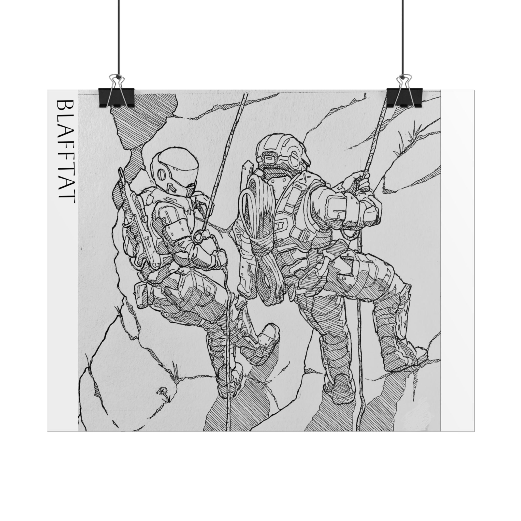 Halo Rappeling Spartans Print