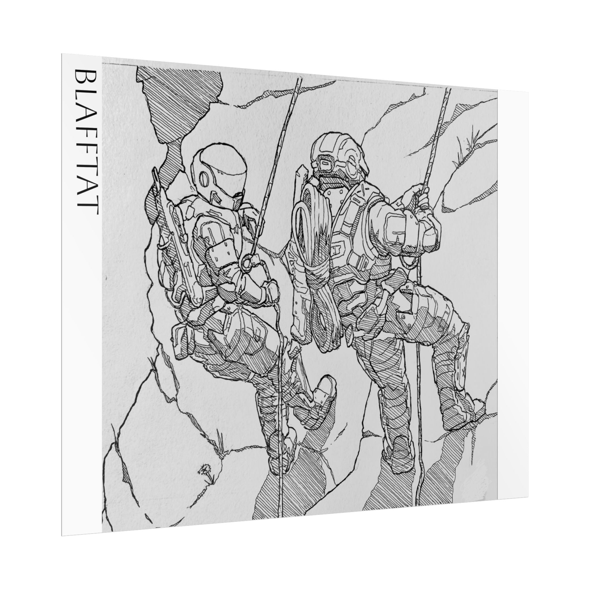 Halo Rappeling Spartans Print