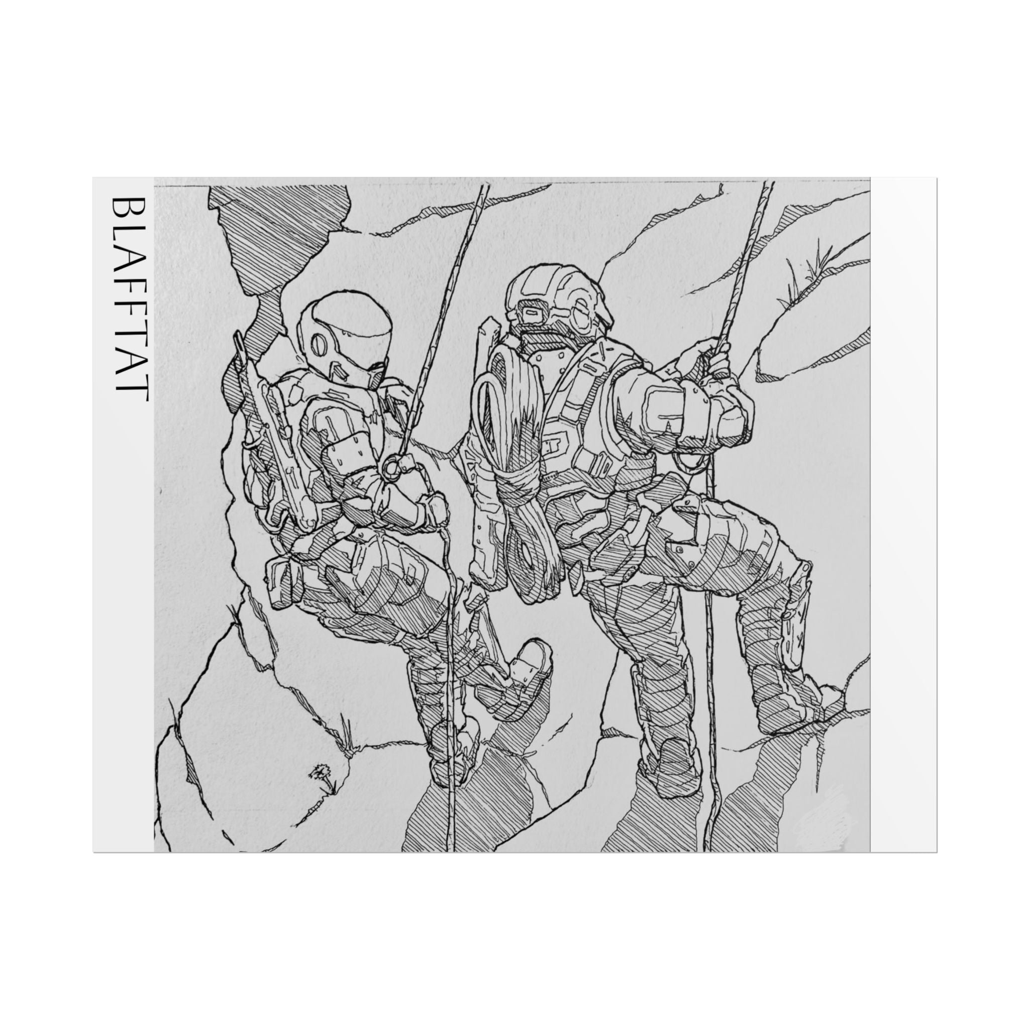 Halo Rappeling Spartans Print