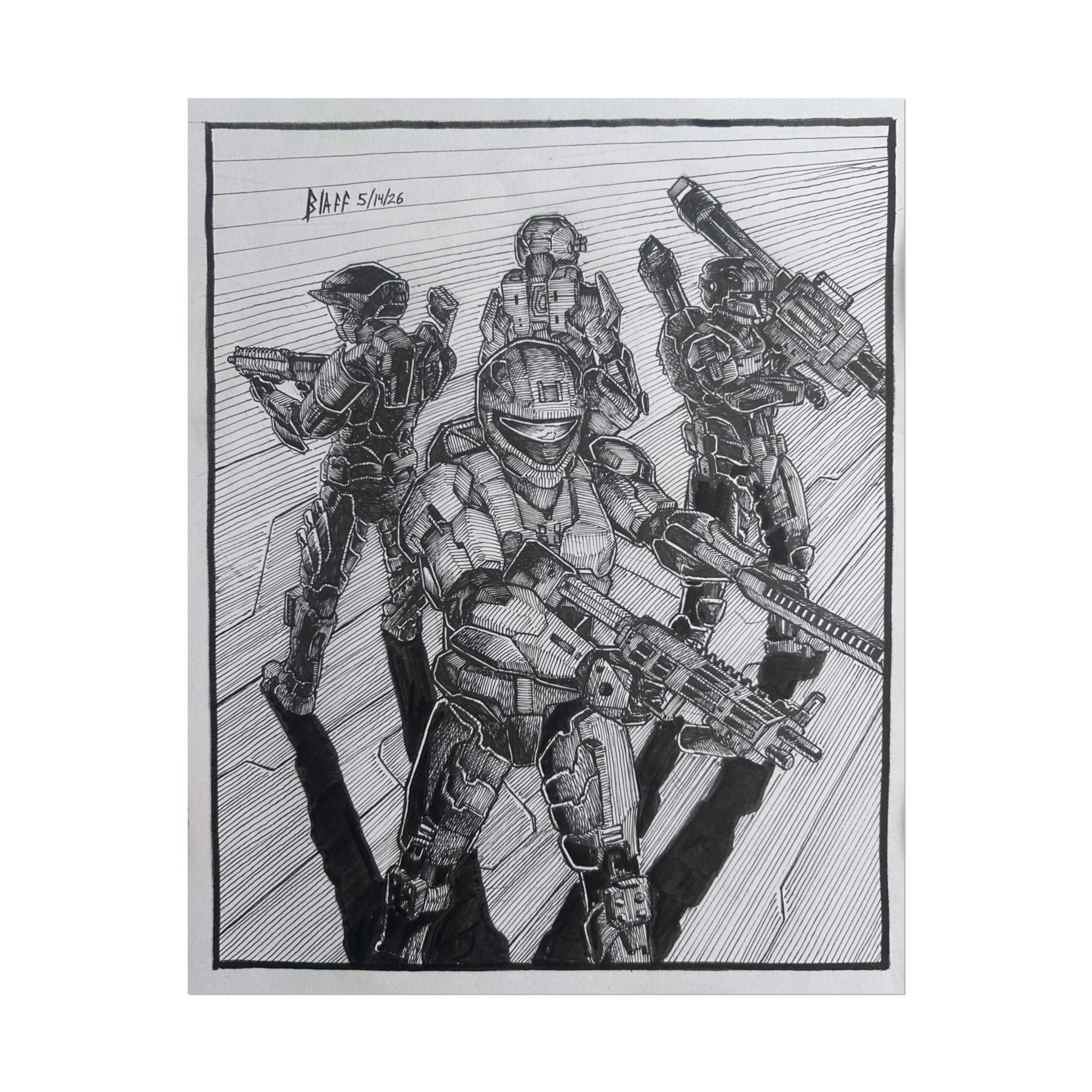 Halo 4 Spartan Squad Print