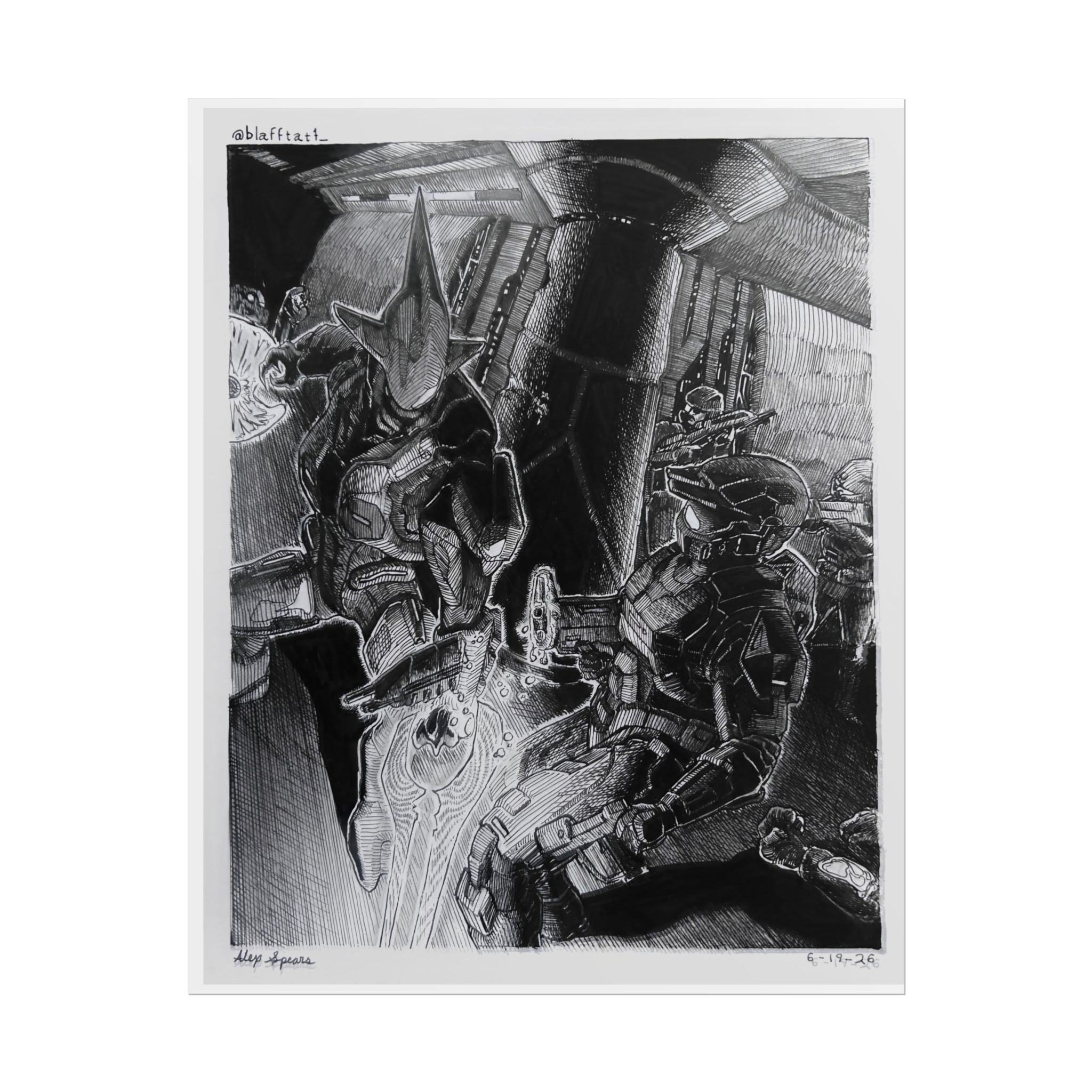 Halo Campaign Evolved Sword Print