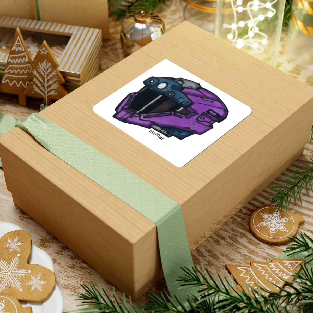 Halo Purple Operator Helmet Sticker