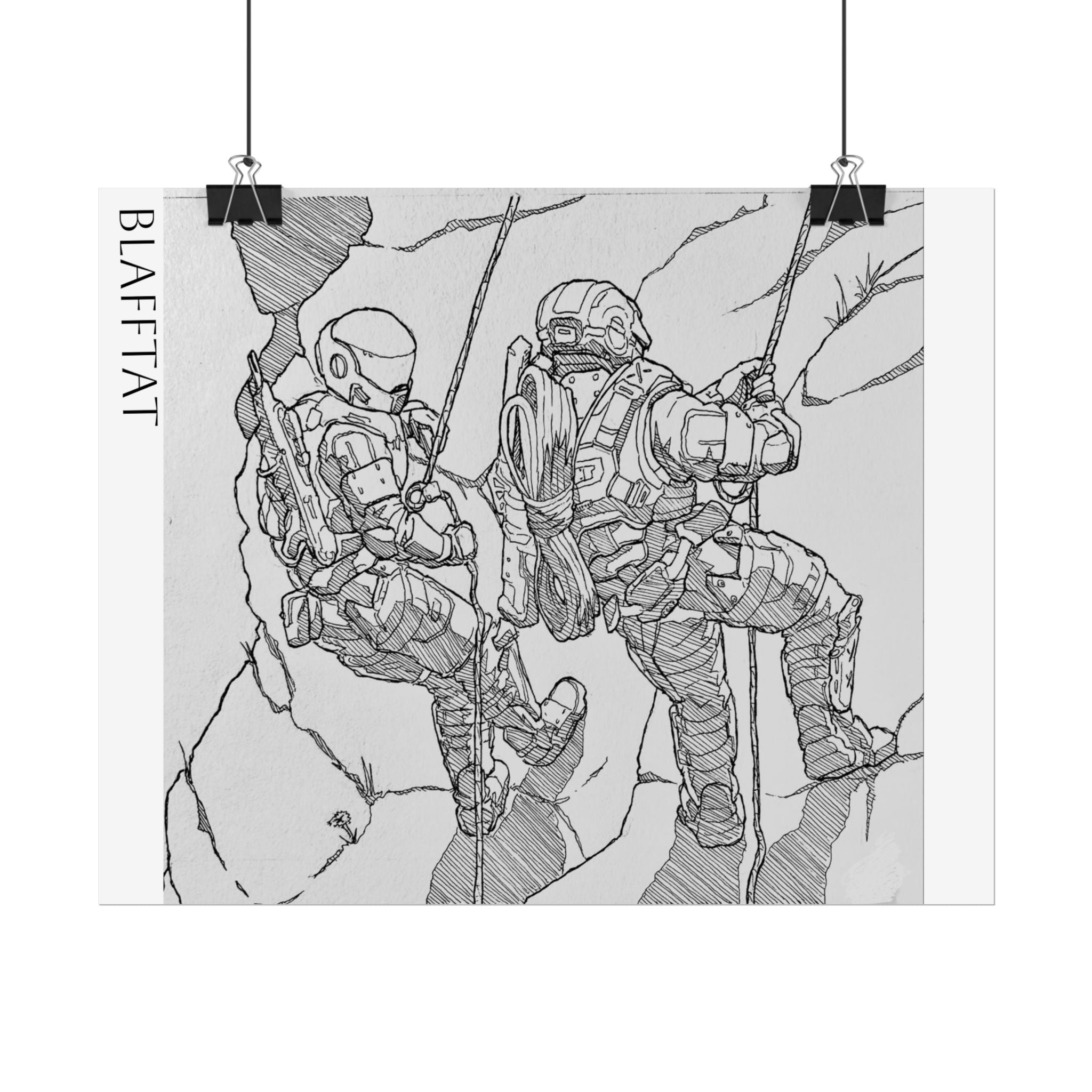 Halo Rappeling Spartans Print