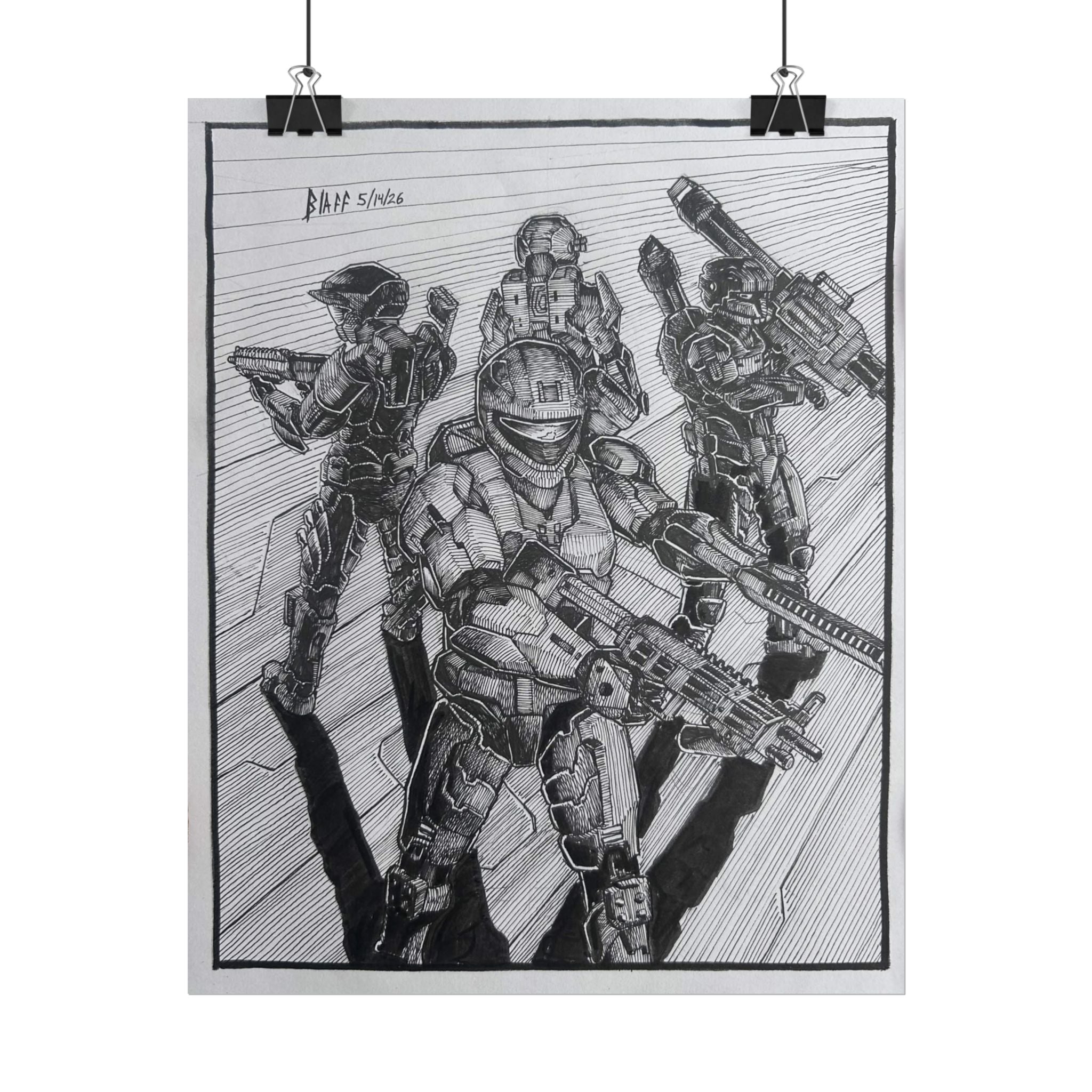 Halo 4 Spartan Squad Print