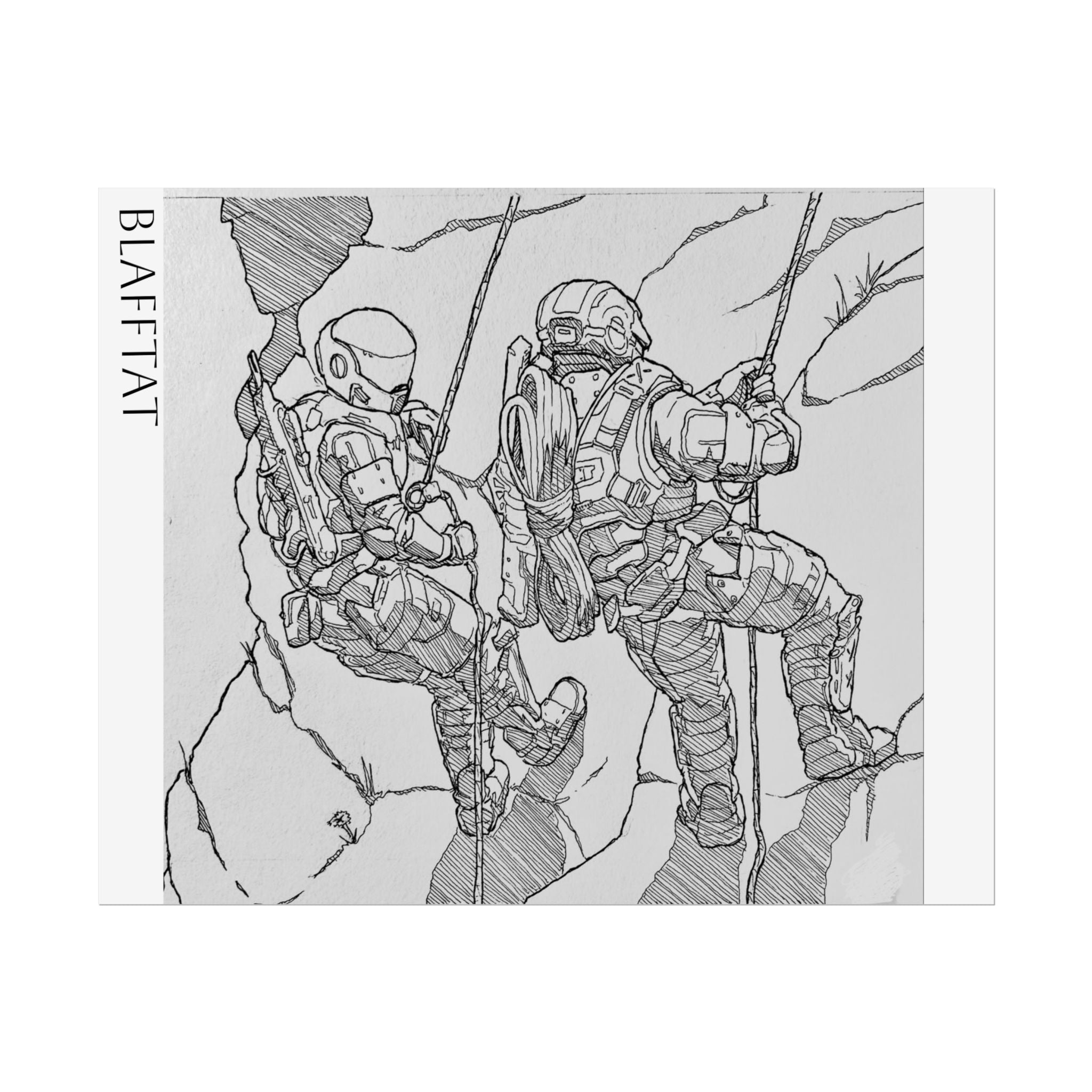 Halo Rappeling Spartans Print