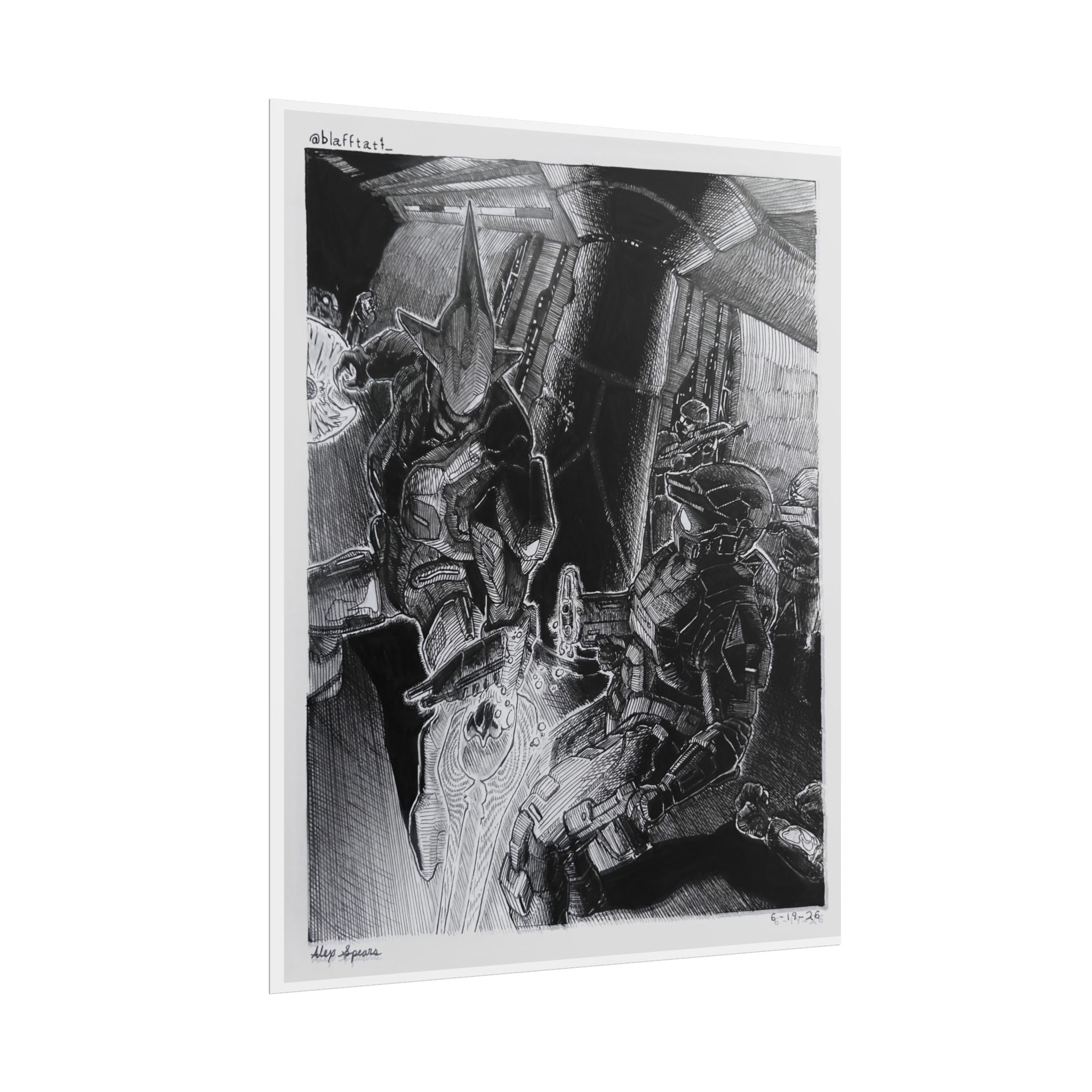 Halo Campaign Evolved Sword Print