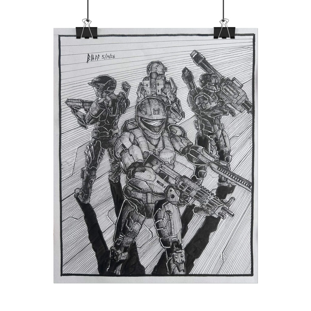 Halo 4 Spartan Squad Print