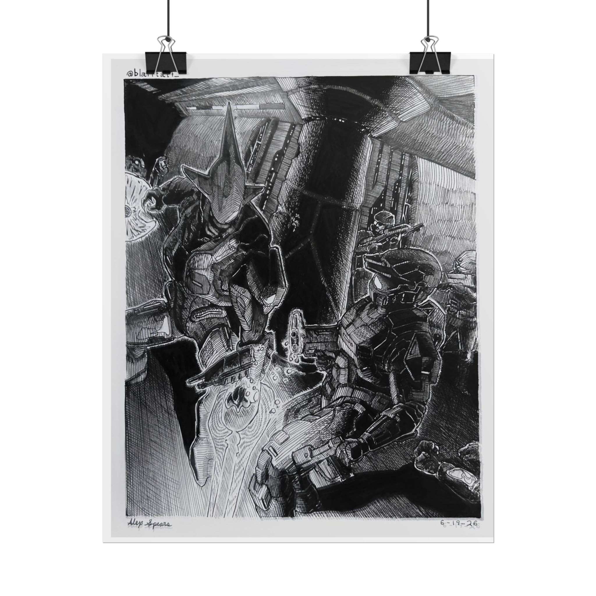 Halo Campaign Evolved Sword Print