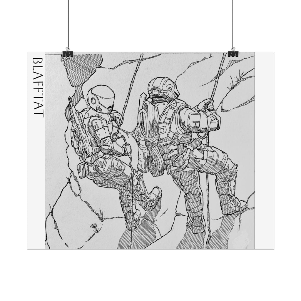 Halo Rappeling Spartans Print