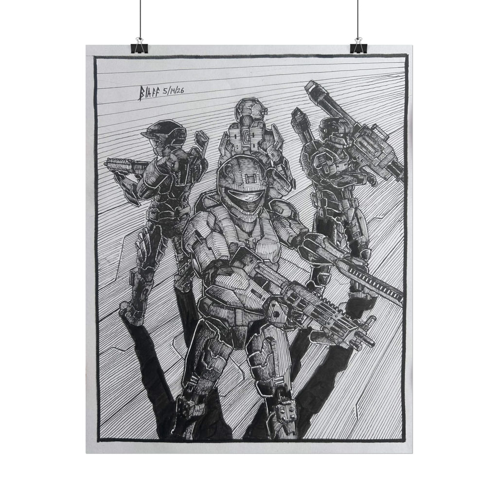 Halo 4 Spartan Squad Print
